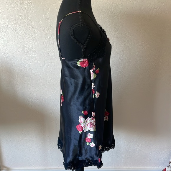 VINTAGE ROSE PRINT SLIP DRESS SIZE MEDIUM - Picture 2 of 5